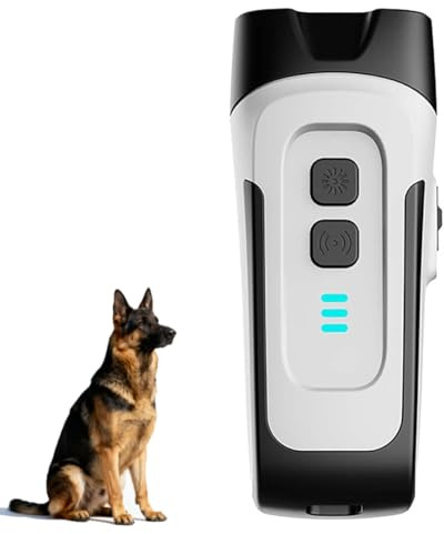 NEHCTECH Anti Bell Gerät für Hunde, 2025 Upgraded Ultraschall Hundebelle Deterrent mit LED Licht, Wiederaufladbar Handheld Trainingsgerät, 2 Modi, 5m Reichweite, Sicher für Kleine bis Große Hunde