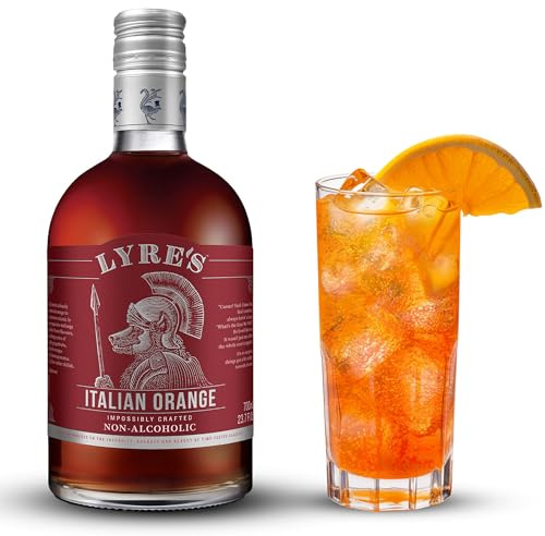 Lyre's Non Alcoholic Italian Orange, Award Winning Low Calorie Alcohol Free Italian Aperitif Alternative, Vegan Friendly Zero Proof Spirit for Negroni, Spritz and Cocktails (700ml)