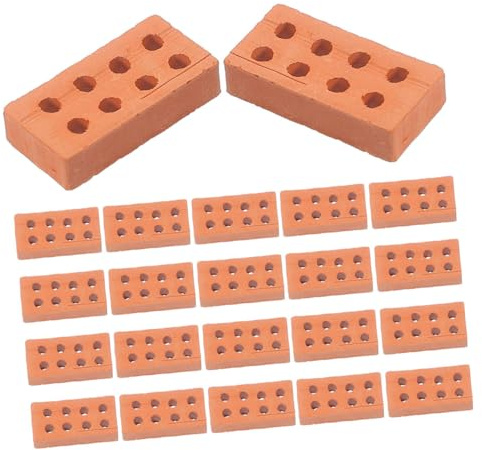 LRXIYODE Mini Briques de Construction 100 Pcs pour Garçon et Filles, Maquette de Maison Miniature, Briques 8 Trous en Plastique, Loisirs Créatifs et Jeux Éducatifs, Modélisme et Décoration