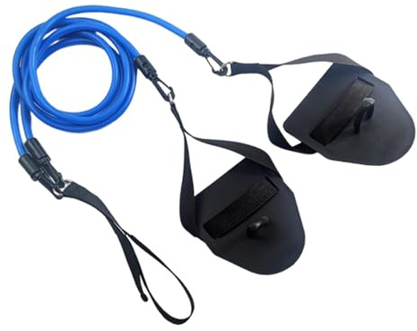 Amagogo Armtrainingsbänder für Schwimmer: Muskeltraining im Freistilschwimmen, Dehnübungen für Männer und Frauen, inklusive Schwimmpaddel-Gummiband, Blau 40 Pfund