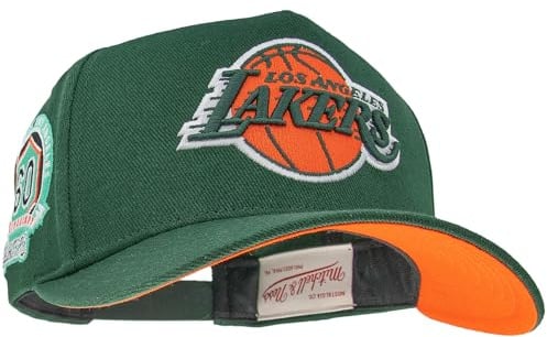 Mitchell & Ness Gorra NBA Green Orange | Pro Crown Fit | con cierre Snapback ajustable