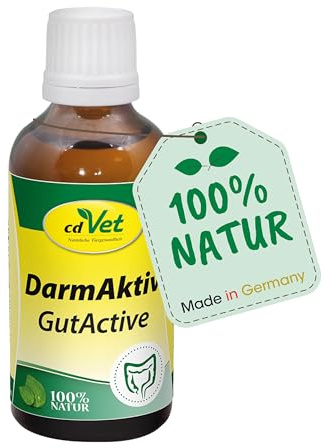 cdVet Naturprodukte DarmAktiv für Nager & Vögel 50 ml - Unterstützung + Steuerung der Futteraufnahme - Darmflora - Verdaaungsprobleme - Darmkondition - Immunsystem - wertvolle Milchsäurebakterien -