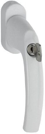 HOPPE Fenstergriff duraplus Atlanta in Aluminium verkehrsweiß /abschliessbar/ (mit TBT4)