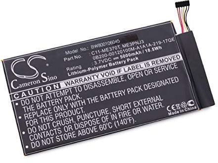 vhbw Batteria 5000mAh (3.75V) per Tablet Pad ASUS Memo Smart Pad 10.1 Come C11-ME301T