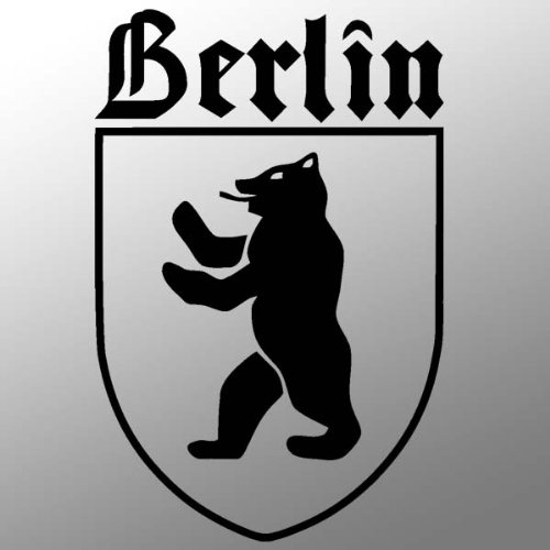 Aufkleber/Sticker Berlin Bär Wappen Hauptstadt Brandenburger Tor 10x5cm #A032