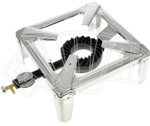 Cook Case By Omac Drago Inox Fornellone, Omologato CE, Argento, Acciaio, Argento, 58x40x19 cm