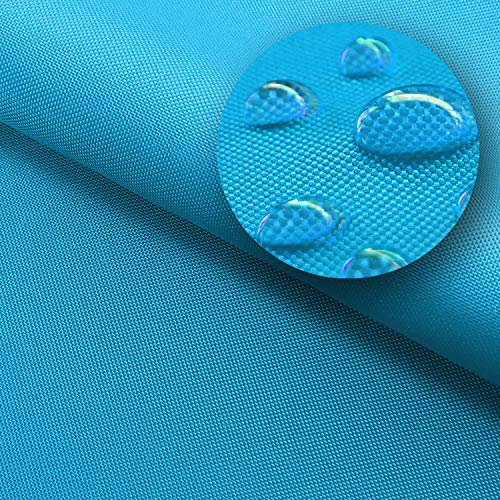 NOVELY® Oxford Sunset 420D - UV-Beständiger Polsterstoff - Wasserdichter Outdoor-Stoff - Polyester Möbelstoff - Pflegeleichte Meterware 1lfm | Farbe: 30 Aqua Türkisblau