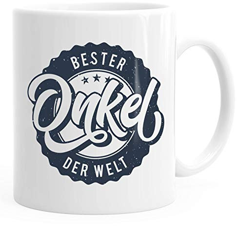 MoonWorks® Kaffee-Tasse Beste Onkel der Welt Geschenk-Tasse weiß unisize