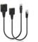 baolongking Headset Adapter RJ9 Male to 3.5mm Female Headset Phone MIC Audio Splitter Adapter Cable 2 Pack
