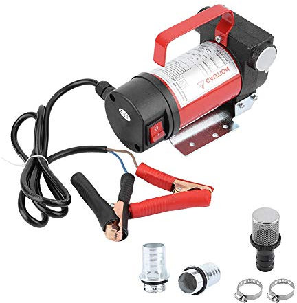 Pompa Travaso Gasolio, Pompa Gasolio 12V, 40L / min Carburante Portatile Benzina Liquido, Pompa Elettrica Carburante Pompa di trasferimento Acqua Olio Fluido