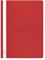 DONAU 1705001PL-04 Plastik Schnellhefter A4 Rot, Sichthefter Kunststoff Strapazierfähigem PVC Hart Glasklares Deckblatt, für Büro und Schule, Fassungsvermögen ca. 200 Blatt | 10er Pack