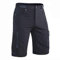 Hiauspor Kurze Hosen Herren, Leichte Wanderhose Atmungsaktiv Schnelltrocknen Cargo Bermuda Shorts Elastische Radlerhose MTB Fahrradhose Outdoorhose Sport Radhose Sommer mit 6 Taschen (Schwarz, XL)
