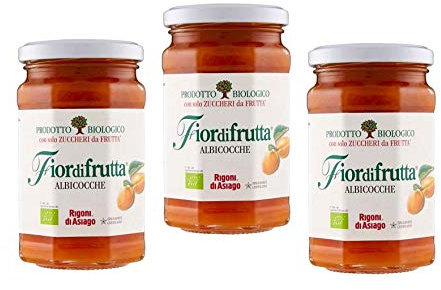 Zeus Party MARMELLATA FIORDIFRUTTA No GLUTINE Biologico 330G RIGONI di ASIAGO (Tre, Albicocche)