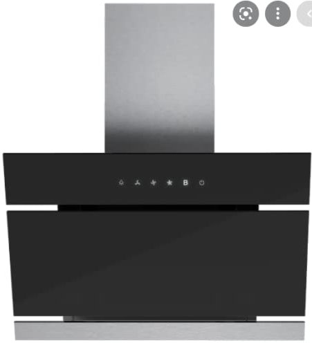 Aspes Campana Extractora Inclinada 60cm Cristal negro ACI1660N. Potencia 600m3/h, Tiro Doble, 3 Velocidades, Control Táctil, Filtro apto para Lavavajillas.