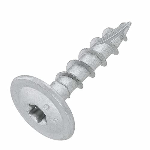 Pfostenverbinderschraube 8x40 mm, 100 Stück, ETA Zulassung, gehärtet mit Korrisionsschutz Zink-Lamellenbeschichtung, Pfostenschraube TX40