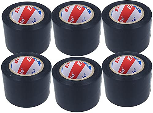 LEDLUX 6 rollos de cinta aislante ancha, 48 mm x 12 m, total 72 metros