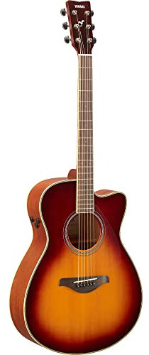 Yamaha FGC-TA Concert Cutaway Transac-Gitarre mit Chorus und Reverb, Schwarz