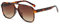 YAMEIZE Retro Nachtsicht Rechteckige Sonnenbrille für Damen Herren Quadratische Doppelsteg UV400 Schutzbrille zum Autofahren (Leoparden Tee)