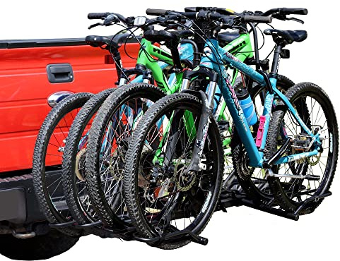 Young 4-Fahrradträger für PKW, LKW, SUV, Minivans mit 5,1 cm Anhängerkupplung, 4 Fahrräder x 18,1 kg (insgesamt 72,6 kg)