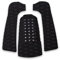 Surf Deck Traction Pad Premium, 3-teiliges Surfboard Traction Pad Anti-Rutsch Surfboard Deck Grip Surfing Tail Pad, Grip Adhesive Traction Pad für Longboards, Shortboards, Fischbrett[Schwarz]