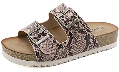 Mules confortables pour femme avec semelle en liège et daim antidérapant - Sandales d'été confortables pour femme enceinte - Pour l'intérieur et l'extérieur, rose bonbon, 37 EU