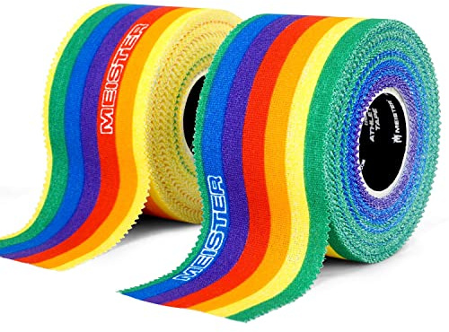 Meister Elite Athletic Tape - Breathable High-Adhesive Trainer's Tape - 2 Roll Pack - Pride Flag