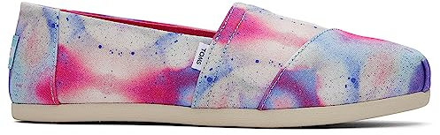 TOMS Alpargata Cloudbound, Mocasines Planos Mujer, Azul (Huella Solar Multibotánica Azul Cielo), 35.5 EU