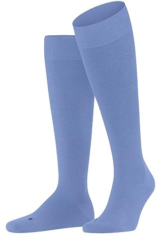 FALKE Herren Kniestrümpfe Energizing Wool M Kh Wolle Baumwolle mit Kompression 1 Paar, Blau Cornflower Blue 6554, 39-40