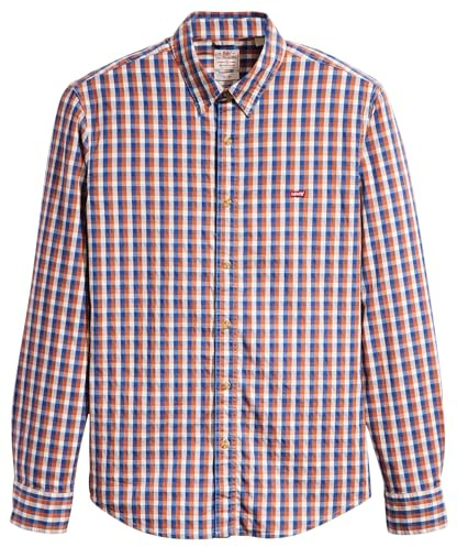 Levi's Chemise à Manches Longues pour Homme Battery Housemark Slim, Apollo Plaid Limoges, M