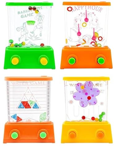 Kinder Spielzeug Wasser Flipper, 4 Stück Handheld Mini Wasser Ring Spiel Kinder Wasserflipper Fun Geschenke Mitgebsel Kindergeburtstag Halloween Weihnachten,Zufällige Farberfassung(Ohne Wasser)