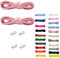 2 Ensembles Élastiques Lacets avec Fermeture en Métal Lacets, Sans Nœuds Lacet, Élastiques sans Nœuds Cravate Lacets pour Enfants et Adultes, pour Toutes les Chaussures (Rose Pâle)