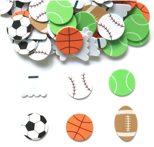 60 Stück Schaumstoff-Aufkleber Für Ball, Sport, Fußball, Tennis, Volleyball, Aufkleber Für Kinder, Notizbücher, Schreibwaren, Scrapbooking, Aufkleber