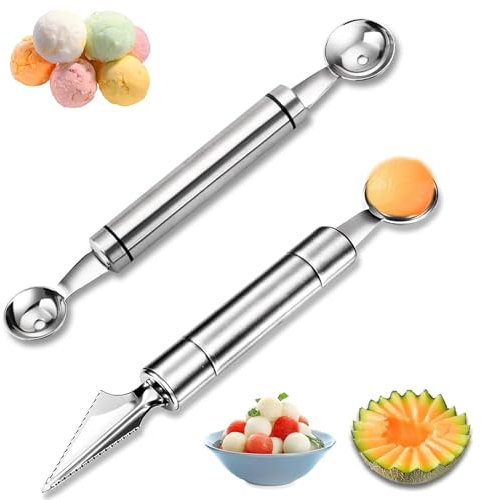 2 Pièces Outil à Découper Les Fruits, 2 en 1 Couteau pour la Sculpture de Fruits, Outils pour la Sculpture de Fruits, éplucheur de Melon Outils pour la Sculpture de Fruits, pour Salades de Fruits