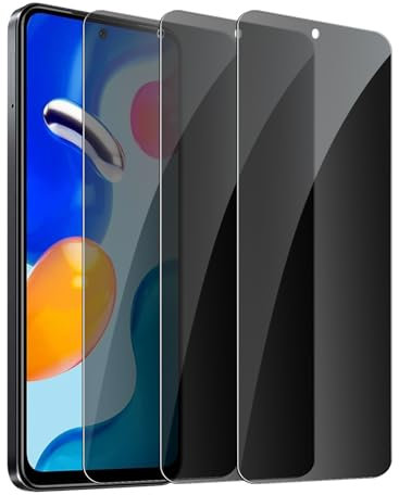 GXAYZ 【3 Piezas】 Protector Pantalla Privacidad para Xiaomi Redmi Note 11/11S,Anti Spy Cristal Vidrio Templado Anti Espía Screen Protector Privacy Vidrio Templado