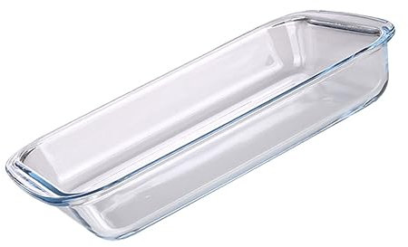 Alipis Large Rectangle Tempered Glass Plate Baking Dishware Microwave and Refrigerator Safe for Healthy Eating