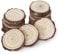 18 Stücke Holzscheiben Runde Naturholz Baumscheiben 8-10cm Durchmesser Ohne Loch Kiefernholz Baumscheiben für DIY Handwerk Holz-Scheiben Hochzeit Mittelstücke Weihnachten di pino, decorazione per tron