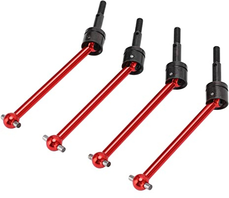 Akozon 4 Stück RC Metall, TT02B 1 10 Auto-Upgrade-Teile R C CVD Antriebswellen-Set füR V D D (Rot)