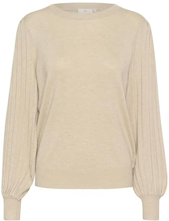 KAFFE Damen Strickpullover KAlone Strickpullover Damen Elegant Rundhals Mode Pullover Casual Winterpullover Gestrickter Lange Ärmel