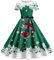 Robe Noël Femme Grande Taille Lutin Elfe Mère Noël Cocktail Mariage Vintage Casual Baptême Col Rond Manches Longues Déguisement Sexy