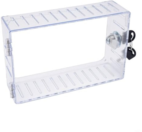 Honseadek Large Thermostat Guard,Thermostat Lock Box,Large Thermostat Lock Box Cover with Key, Protective Thermostat Lock Box Clear Design To Prevent Tampering