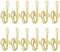 Alaoo 120 Pack Curtain Hooks, Metal Curtain Hooks, Gold Curtain Header, Heavy Duty Curtain Hooks, Tape Drapery Hooks for Drapery Shower Curtain