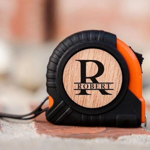 Maßband mit Namen, personalisiertes Geschenk für Vater, Ehemann, Papa, Opa, Herren, Weihnachts, Geburtstagsgeschenk (Orange)