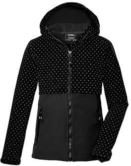 killtec Mädchen Softshelljacke mit Kapuze KOW 227 GRLS SFTSHLL JCKT, schwarz, 128, 43573-000