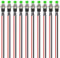 Gebildet 10piezas de 7mm 3V-6V-12V-24V-230V/1A,Botón Pulsador Momentáneo Mini Precableado, SPST, botón Redondo de 2 Pines Abierto Normalmente ON/Off para Pasatiempos de Modelismo Ferroviario (Verde)