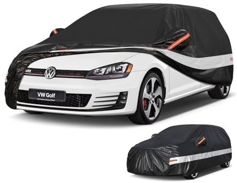 Holthly Bache Voiture Exterieur pour Volkswagen Golf 4/5/6/7/8(1997-2025) Housse Voiture à 10 Couche,Bache Voiture 100% Imperméable,Bâche Protection Voiture écran Solaire,Protection UV,Anti Rayures