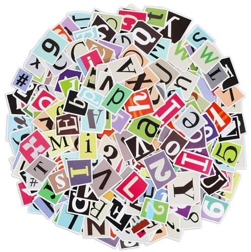 Vintage Buchstaben Aufkleber, Selbstklebend Wasserdicht Buchstaben Sticker, 400 Stück Diy Scrapbook Stickers Für Schilder, Briefkästen, Reisetasche, Dekoration, Scrapbooking