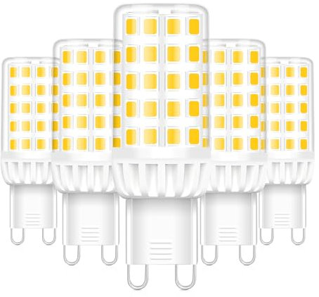 FYHART G9 LED-Glühbirnen Lampe, 4.5W G9 Bi-Pin Basis LED-Glühbirnen530LM AC 220V-240V, nicht dimmbar, Energiesparglühbirne Äquivalent zu 40W Halogenglühbirne [Energieklasse E]