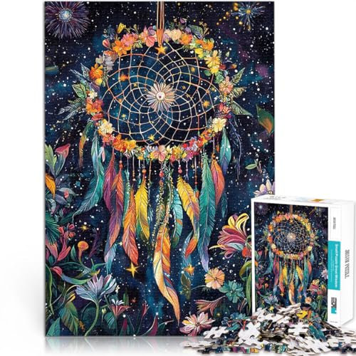Teenager-Puzzle 1000 Teile Herausforderndes Spielspielzeug Traumfänger des Kosmos Kunst Verbessern Sie das Gedächtnis50x70cm