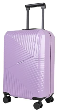 JLY Swirf Medium Checked Luggage – Mauve Lilac Lightweight Hard Shell Suitcase with TSA Lock, Spinner Wheels & Organised Interior for 4–10 Day Travel