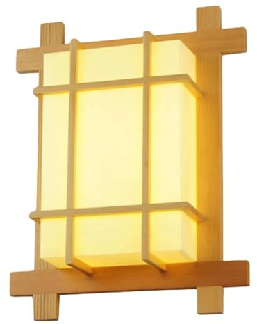 EYPKPL Massivholz-Wandlampe, LED-Wandleuchte, rechteckige Unterputz-Wandlampe, Spiegel-Wandleuchte for Schlafzimmer, Schminktischleuchte